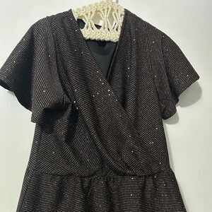 Lane Bryant Black and sequin blouse